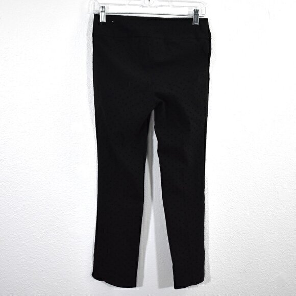 Soft Surroundings Perfect Ponte Straight Leg Flocked Dot Pants Size‎ XS GUC - Picture 2 of 5